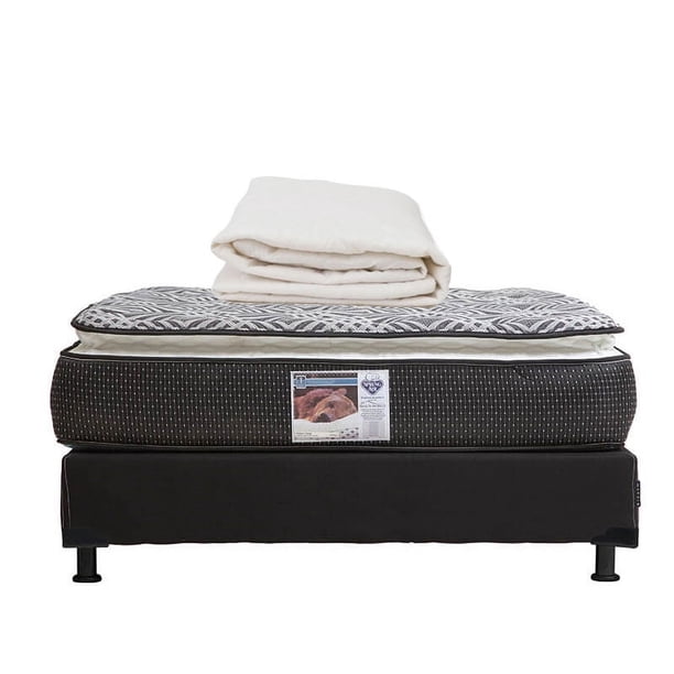 Colchon Matrimonial Omega+Box Base Cama+Protector Ultra