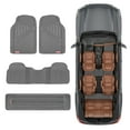 thumbnail image 2 of Motor Trend 3-Row Heavy Duty Rubber Floor Mats & Liners for Car SUV Van, Front 2nd & 3rd Row Durable Polymerized Latex Full Interior Protection, Extra-High Ridgeline Design, Gray, 2 of 10