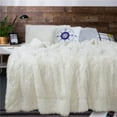 thumbnail image 6 of Junovo Super Soft Throw Blanket for Bed, Fluffy Cozy Plush Light Blanket, Washable Warm Furry Throw Blanket for Couch Sofa Chair Home Decor, 50"x60" ,Cream White, 6 of 7