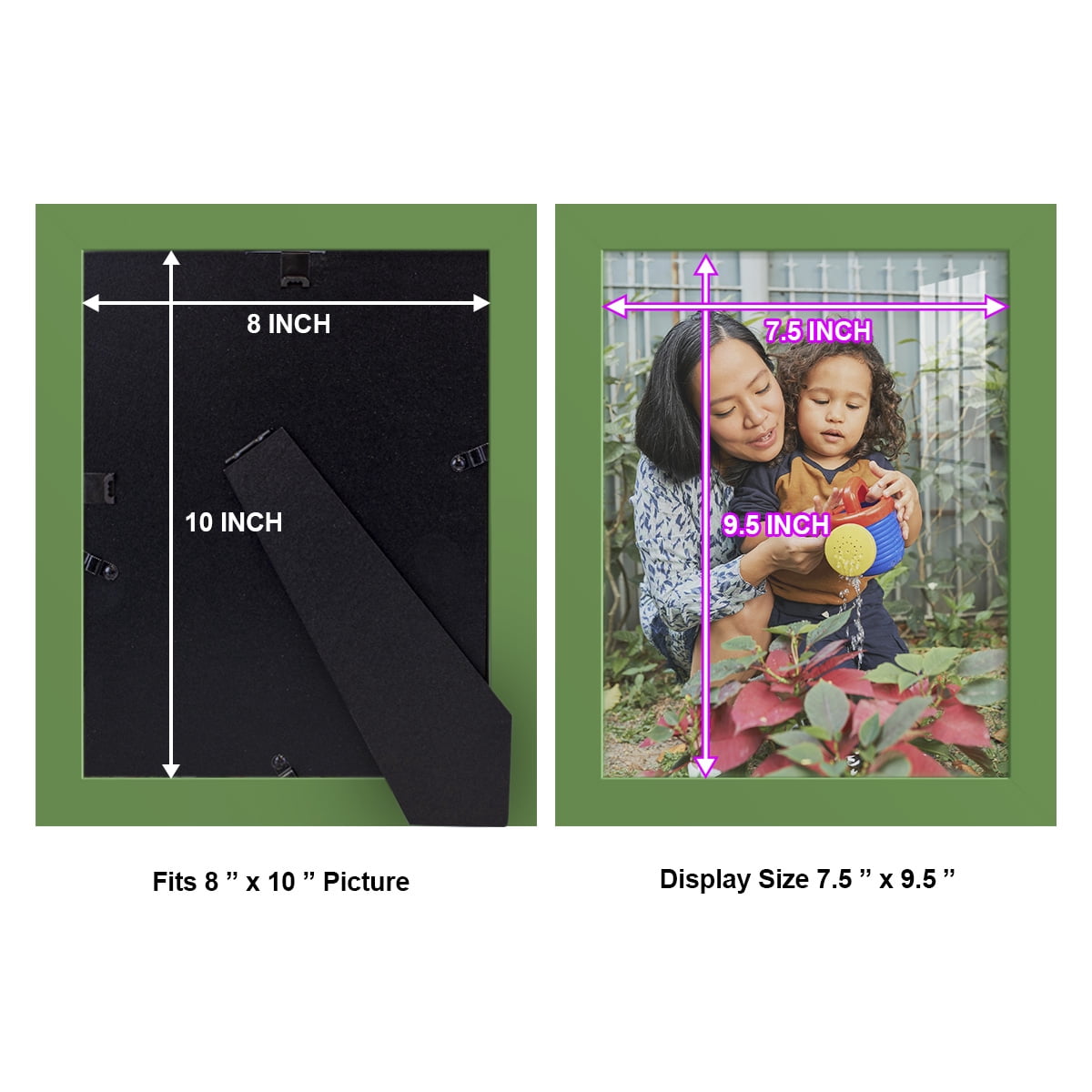 Wexford Home Modern 8" x 10" Green Picture Frame (Set of 6)