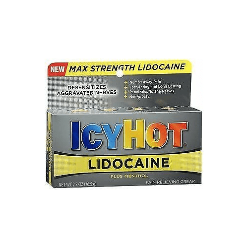 Icy Hot Max Strength Pain Relief Cream w/ Lidocaine, Menthol, 2.7oz, 2