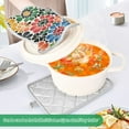 thumbnail image 3 of Yayeee Pot Holders Kitchen Heat Resistant with Pocket 7"x9.8" Cotton Oven Cooking Hot Pads, Dark Floral, 3 of 7