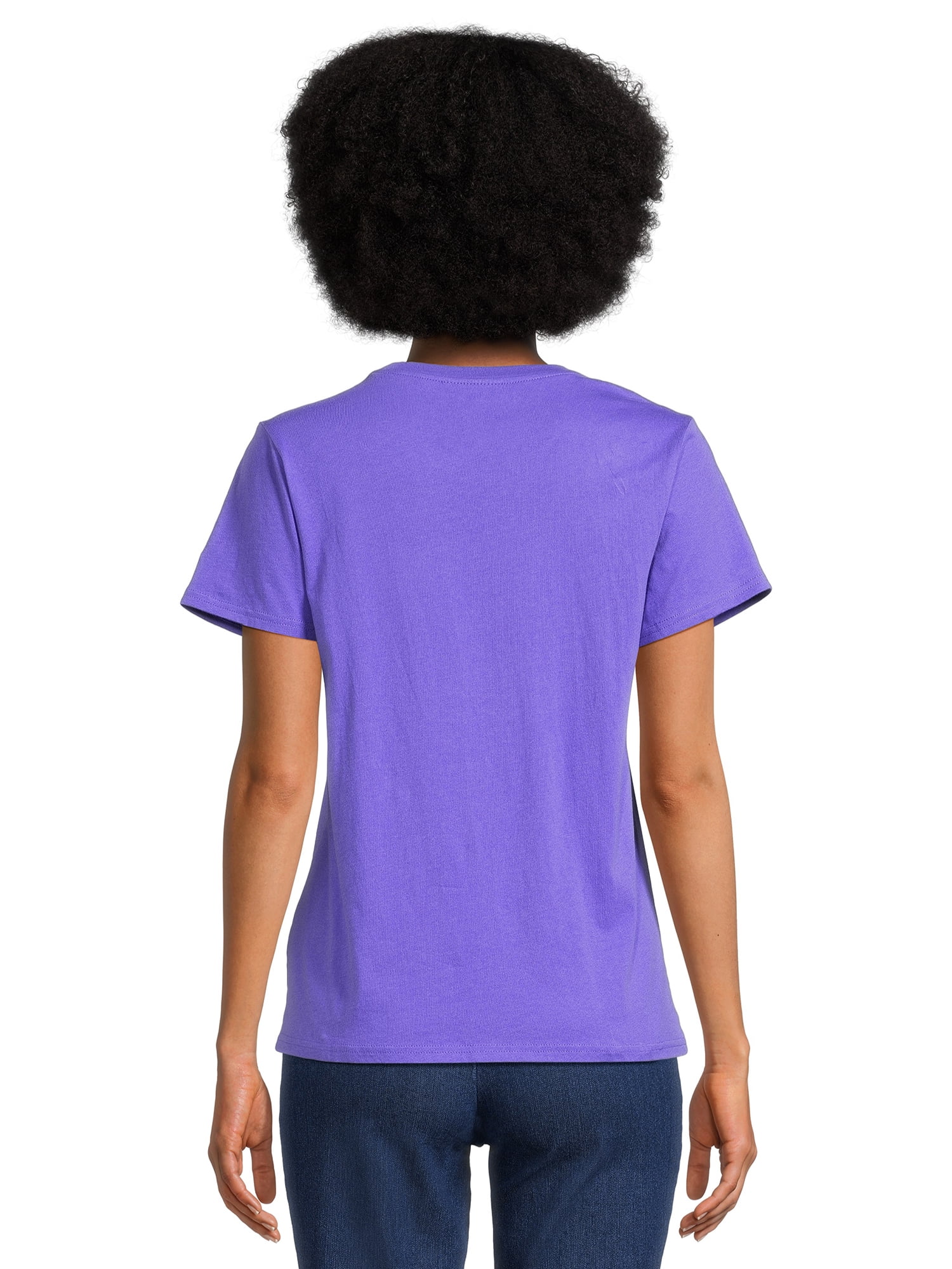 RealSize Women's Crewneck Tee with Short Sleeves, Sizes XS-XXXL
