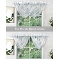 thumbnail image 4 of Ocean Blue Coral Sheer Waterfall Valance Curtains for Window, Summer Coastal Starfish Conch Nautical Rod Pocket Sheer Topper Swag Curtains for Living Room, Kitchen 38.5"W x 47.2"L, 1 Panel, 4 of 7
