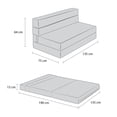 thumbnail image 4 of Sillón Plegable Matrimonial Atlas Gris Claro + Cama para Perro y Peluche de Oso, 4 of 5