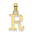 thumbnail image 1 of Diamond2Deal 14K Yellow Gold Block Letter R Initial Pendant for Women, 1 of 6