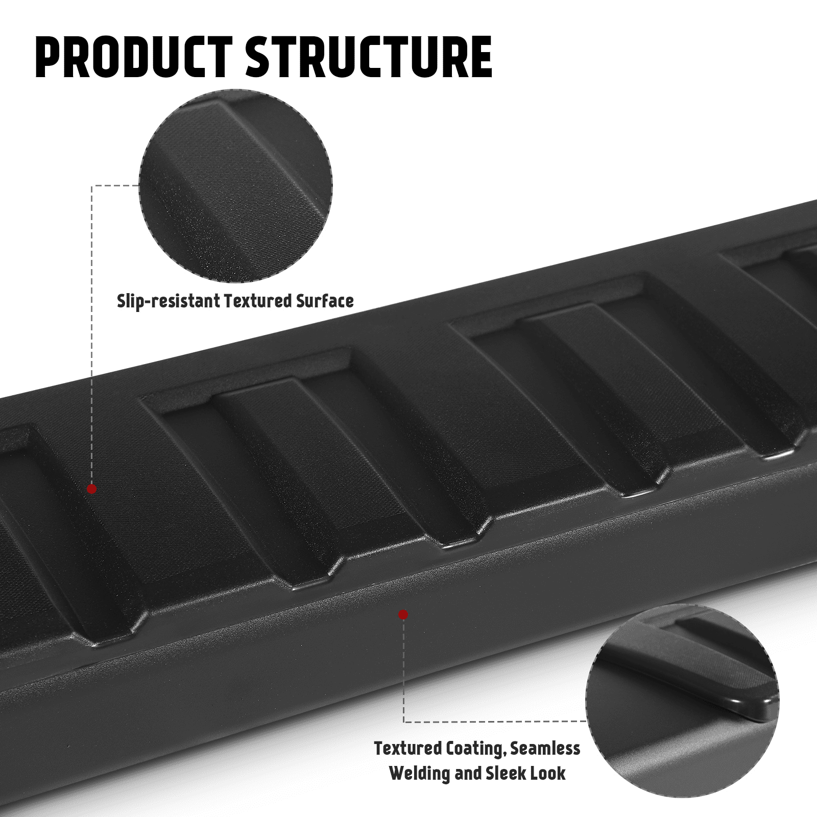 XTWEEX Running Boards Side Step Nerf Bar Fit 2019-2023 Chevy Silverado/GMC Sierra 1500 2020-2023 2500HD 3500HD Double Cab 6 inch Black Aluminum Alloy