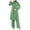 Green, variant on Elegant Women's Long Sleeve Abaya Set Casual Button Down Shirt and Pants Dubai Outfit