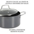 thumbnail image 5 of Martha Stewart 10-Piece Aluminum Non-Stick Enamel Cookware Set, Gray, 5 of 7