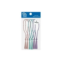Tassels 6pc Aqua, Light Pink, Lilac