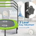 thumbnail image 4 of Parent-Child Twin Trampoline, Kids Trampoline with Adjustable Handrail, Mini Trampoline for Two Kids, Child Toddler Jumping Trampoline for Indoor/Outdoor, No-Spring Band Rebounder, 4 of 9