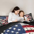 thumbnail image 5 of Manfei Ice Hockey Lover Full Size Comforter Sets, Sports Player Bedding Comforter Set, Vintage American Flag Reversible Bedding Sets, Lightweight Room Decor, 3-Piece, 5 of 8