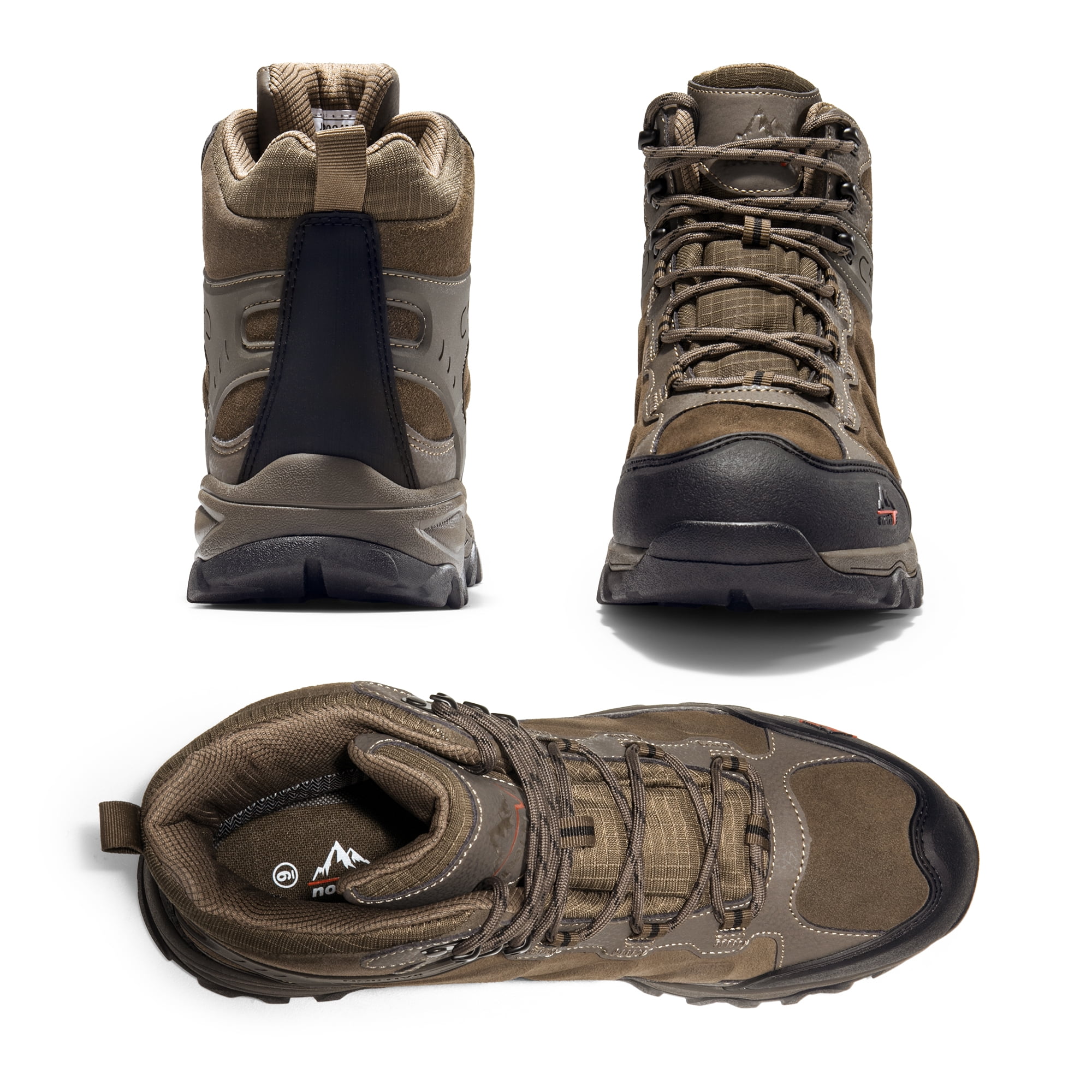 NORTIV 8 Men's Waterproof Hiking Boots Outdoor Mid Trekking Lightweight Mountaineering Shoes