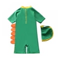 thumbnail image 2 of GYRATEDREAM 1-7Y Kid Boys Girls One Piece Swimsuit Water Sport Short Swimwear UPF 50+ Bathing Suits with Swim Cap - Dinosaur, 2 of 3