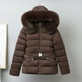 thumbnail image 7 of Winter Jackets for Women Short Padded Coat Winter Warm Thermal Outerwear With Hood Detachable Windproof Jacket For Cold Weather Winter Coats for Women, 7 of 7