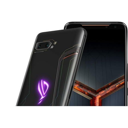 ASUS ROG Phone 2 (ZS660KL) Smartphone 128GB ROM 8GB RAM Snapdragon 855 Plus 6000 mAh NFC Android 9.0 - GSM Only International Version, No Warranty (Black)