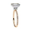 thumbnail image 3 of AFFY IGI Certified Lab Grown Diamond Solitaire Engagement Rings For Women, Center 9x7mm Emerald Cut Half Eternity Stackable Wedding Ring In 18K Solid Rose Gold F-G, VS-SI Quality (2.85 Cttw) -8, 3 of 6