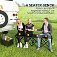 thumbnail image 4 of Outsunny 4-Seater Folding Team Sports Sideline Bench, Folding Bench Chair, 4 of 10