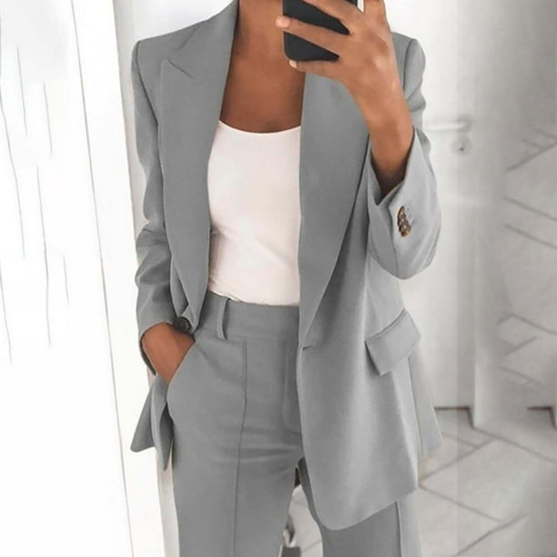 Heliisoer Women Loose Sleeve Casual Top Long Jacket Ladies Office