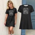 thumbnail image 3 of Auroural Girls Customized Customers Short Sleeve T Shirt Dress Casual Crew Short Sleeve Round-Neck Dress Kids, 3 of 9