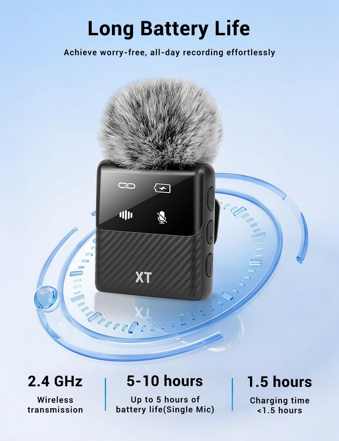 Unbranded Mini Wireless Lavalier Microphone for iPhone, iPad, Android Phone, Noise Reduction Plug and Play Magnetic Clip on Lapel Mic for Video Recording Podcast Vlogging
