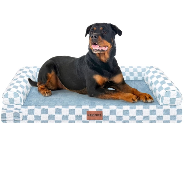 Cama para Perro NANUYA XXL Ortopédica con Funda Impermeable 86x74 cm