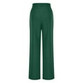 thumbnail image 6 of CheerKidz Casual Work Pants Women's High Waiste Pants Dressy Casual Ankle Length Work Office Trousers with Pockets High Waist Straight Long Pants(Green,3XL), 6 of 7