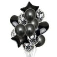 thumbnail image 1 of Advancent 14 unids/set globo de aluminio de estrella de corazón de 18 pulgadas globos de látex de confeti de 12 pulgadas Kits de decoración para fiestas negro, 1 of 6