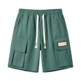 thumbnail image 2 of UACY Shorts for Girls Cotton Bermuda Shorts with Pockets Elastic Waist Knee Length Casual Athletic Walking Shorts, 2 of 4