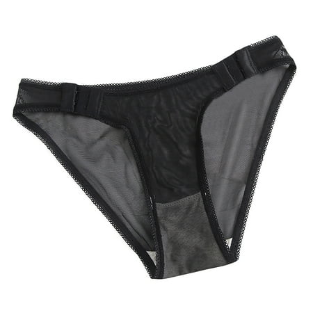Sawvnm Ladies Solid Color Adjustable Low Waist Mesh Transparent Seamless Underwear Christmas Clearance