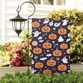 thumbnail image 3 of Halloween House Flag Funny Ghost Pumpkin Star Burlap Double Sided Flag SPOOKY Farmhouse Holiday Yard Outdoor Decoration 28x40 Inch, 3 of 5