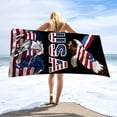 thumbnail image 4 of Diceymbol American Flag Beach Towels Oversized 63x31 In Quick Dry Sand Free Microfiber Beach Towel Soft Absorbent Large Lightweight Travel Towel For Adult Beach Pool Vacation Use, 4 of 6