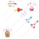 thumbnail image 2 of 4 piezas de cumpleaños pastel de resina Spaceman Adornos de figuras Insertar toppers, 2 of 7