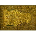 thumbnail image 1 of Ahgly Company Machine Washable Indoor Rectangle Persian Yellow Traditional Area Rugs, 7' x 9', 1 of 4