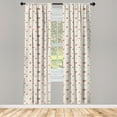 thumbnail image 3 of Ambesonne Tribal Curtains, Fox Bear Arrows, Pair of 28"x95", Salmon Amber White, 3 of 5