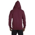 thumbnail image 2 of econscious Men's Organic/Recycled Heathered Full-Zip Hooded Sweatshirt - BERRY - L, 2 of 3