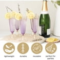 thumbnail image 4 of MATANA 5oz Gold Glitter Reusable Plastic Champagne Flutes Set of 50, 4 of 7
