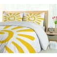 thumbnail image 5 of Ambesonne Sun Duvet Cover Sets, Doodle Sun Burst Summer, 2-King, Yellow White, 5 of 6