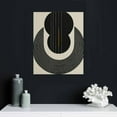 thumbnail image 5 of PIKWEEK  Framed Canvas Print Wall Art Black Semi-Circle an Line Parabola Abstract Shapes Illustrations Modern Art Minimalist Edgy Black and White for Living Room, Bedroom, Office -, 5 of 5