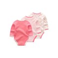 thumbnail image 4 of WIBACKER 0-12M 100% Cotton Baby Boys 3-pack Rainbow Long Sleeve Variety Onesies Snap Bodysuits, 4 of 10