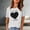 White, variant on Mingw Womens Tops Love Word Print 2025 Crewneck for Women Blouses Summer T Shirt Casual Tee