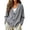 Grey, variant on GEWSEY Women Corduroy Button Down Shacket Jacket V Neck Long Sleeve Casual Oversized Lightweight Cardigan Coat with Pockets (Sky Blue, L)