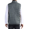 thumbnail image 3 of INSPIRE CHIC Padded Vest for Men's Stand Collar Outwear Winter Packable Zip Up Sleeveless Jacket L Grey, 3 of 6