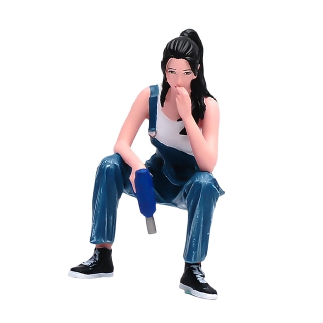 Figura en miniatura de mecánica femenina a escala 1/24, mini diorama, figura decorativa para microescena, ideal como regalo de cumpleaños o accesorio