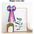 thumbnail image 5 of Yhmxh 4th of July Decor Bow for Wreath, Independence Day Patriotic Red White Blue Stripe Stars Tree Topper, American Flag Wreath Bows Memorial Day Trees Wall Front Outdoor Door Indoor Decoration, 5 of 5