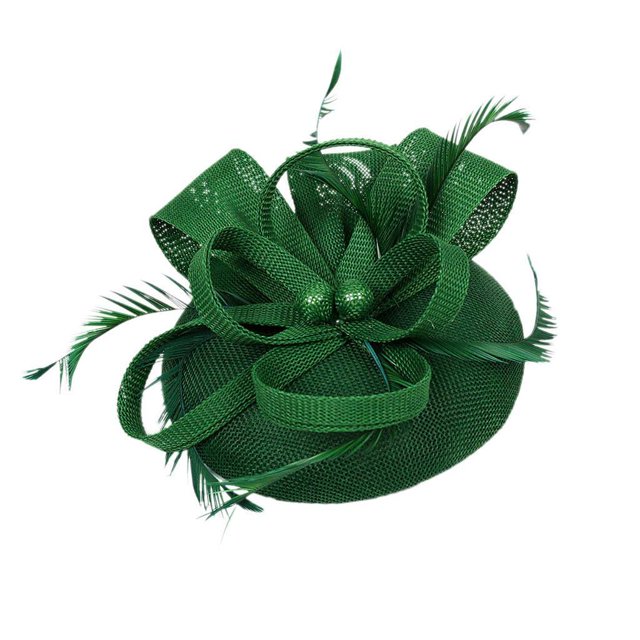 Sonducket Tocados de plumas nupciales para mujer, sombreros de cóctel, tocados, diademas Ropa, zapatos y accesorios Miscelánea Verde