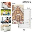 thumbnail image 2 of Gingerbread House Cookies Trees Hand Towel Bath Towels Face Towels Cotton Absorbent for Home Hotel Spa Swimming Yoga Sports, 2 of 7