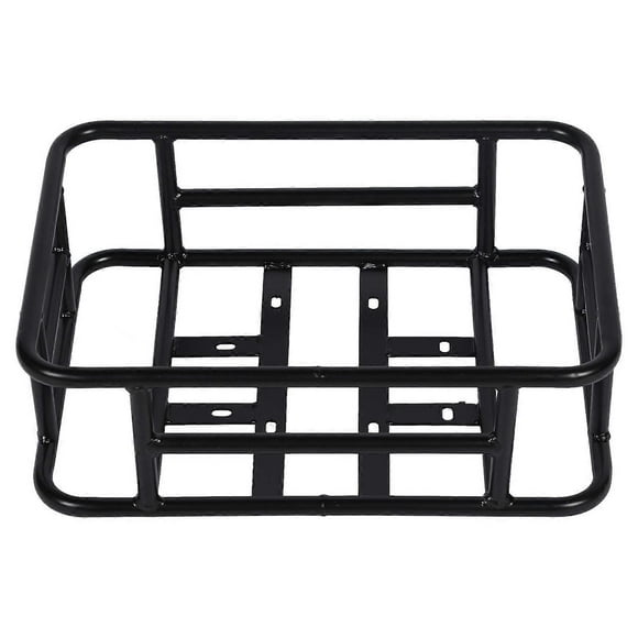 Bicycle Rear Basket, Rear Bike Basket Iron Waterproof Large Capacity Rustproof Bicycle Back Storage Basket Black