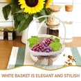 thumbnail image 3 of Flower Girl Basket Wedding Rustic Flower Basket with Handle Woven Basket Wedding Party Photo Prop, 3 of 3