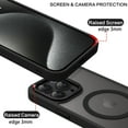 thumbnail image 2 of DOMAVER iPhone 15 Pro Max Case 6.7", Mag-Safe Compatible, Translucent Matte Shockproof Protective Cover, Black, 2 of 9